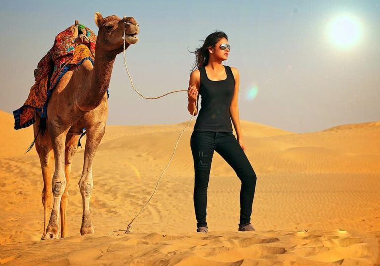 camel safari in jaisalmer - sheesh mahal desert camp